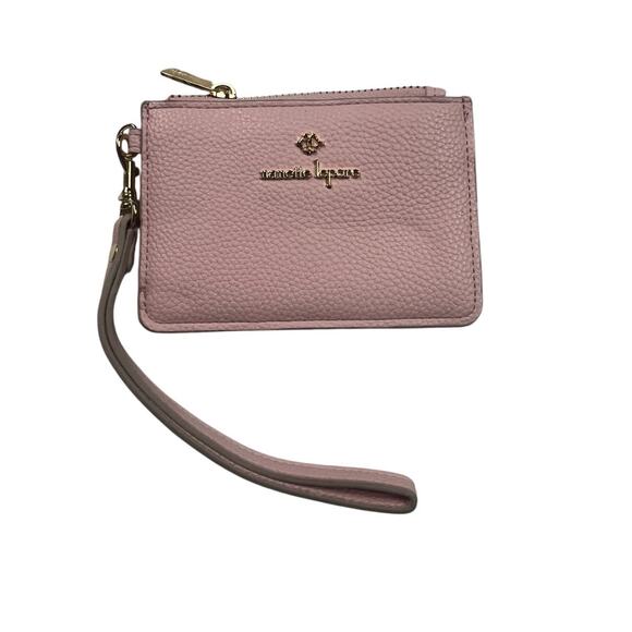 Nanette Lepore Pink Pebbled Wristlet Wallet Card ID Holder Designer - Picture 1 of 6